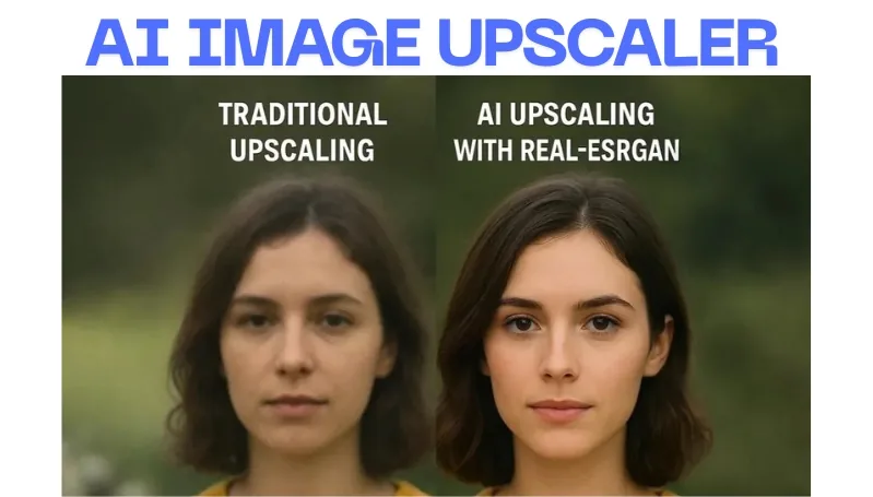 Traditional upscaling vs AI upscaling comparison